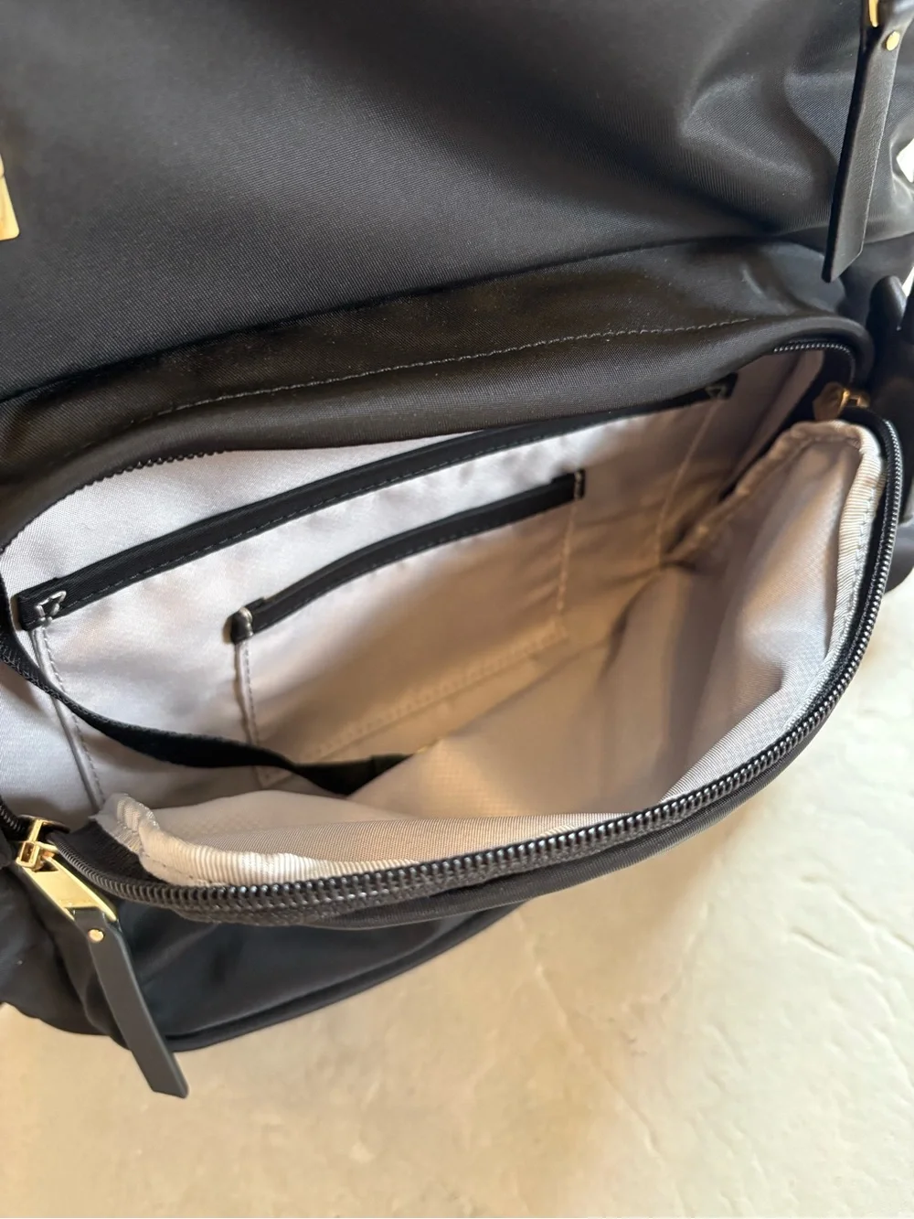Tumi Black Nylon Medium Travel Backpack